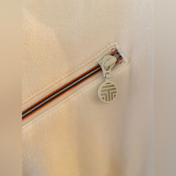 Tory Sport Burch Ivory Asymmetrical Pullover Half Zip White XS Track Jacket - Picture 6 of 10